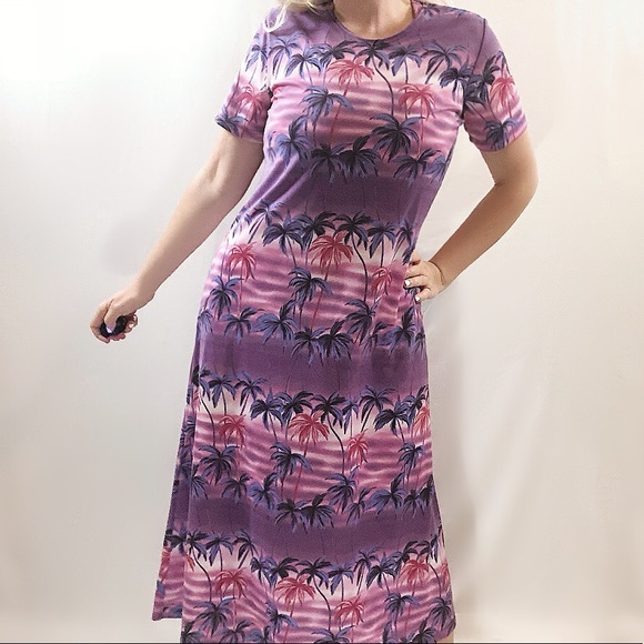 Vintage tropical pull-over relaxed fit dress - Picture 1 of 5